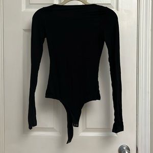 ADOLDE backless black bodysuit XS